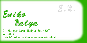 eniko malya business card